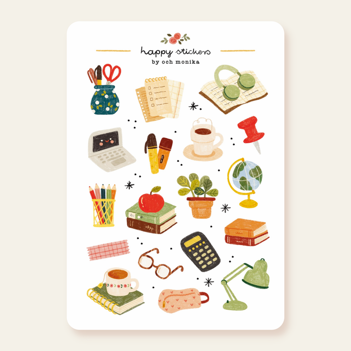 Study Desk - Sticker Sheet