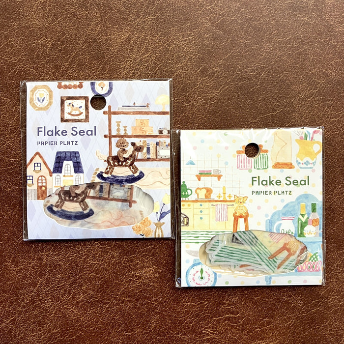 Nakauchi Waka x Papier Platz Flake Stickers - Cat & Kitchen
