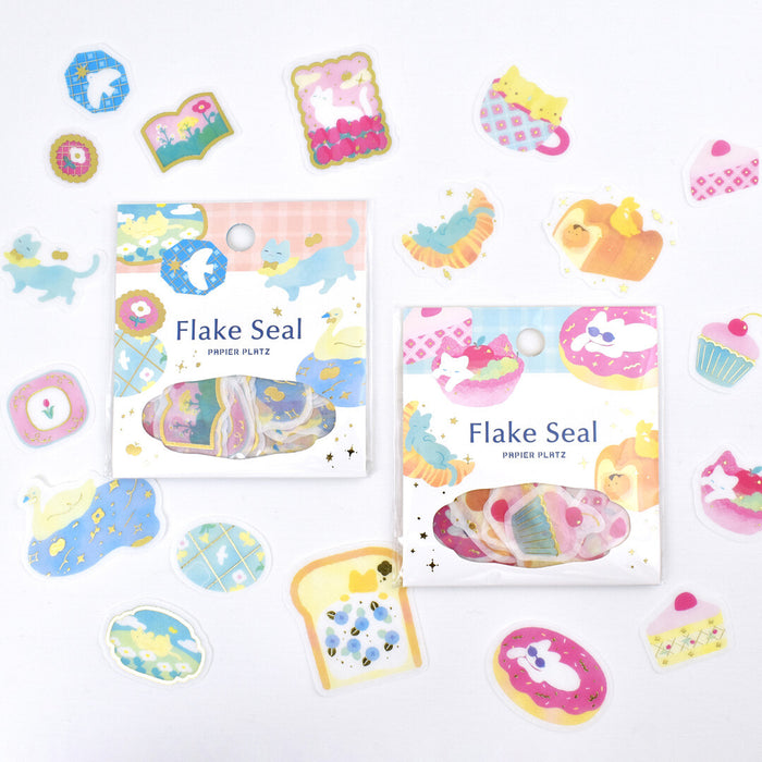 Kazu Miyashita x Papier Platz Gold Foil Flake Stickers - Sweets Time