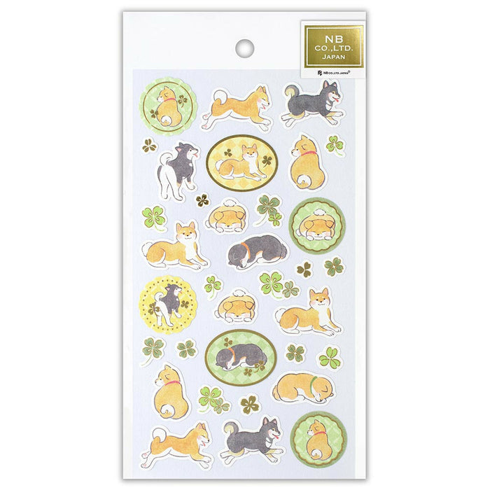 Japanese Paper Foiled Stickers - Shiba Inu