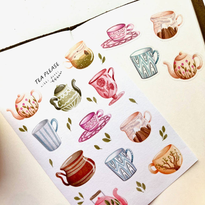 Sticker Sheet - Tea Please