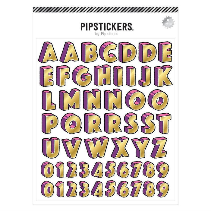 Magnificent Big Alphabet Stickers (5 Sheets)