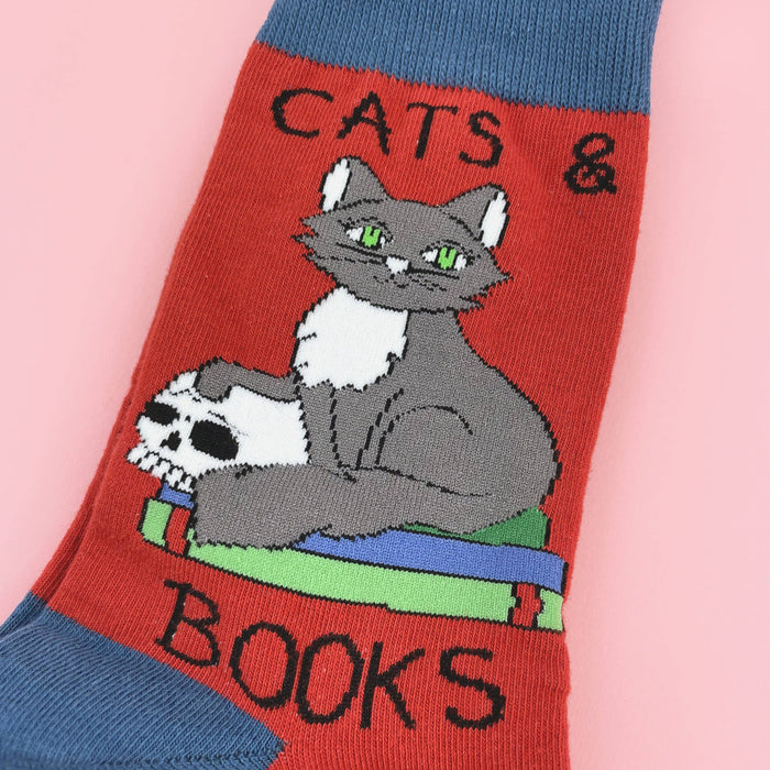 Cats And Books Socks