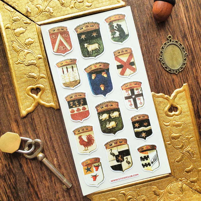 Heraldry Crests Sticker Sheet