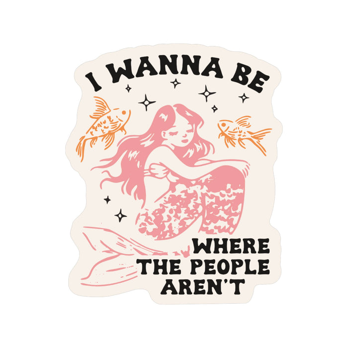 Introvert Mermaid Vinyl Sticker