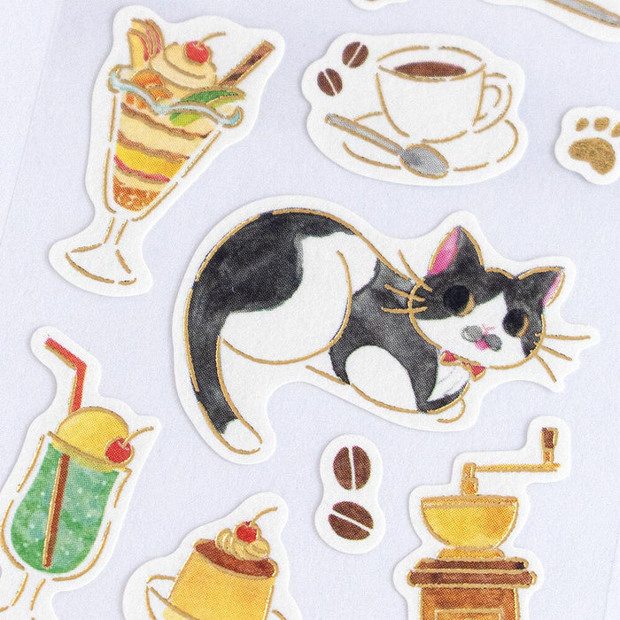 Japanese Paper Stickers - Nekorobi Mosaburo