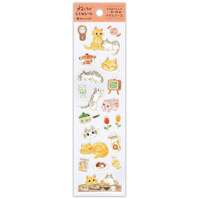 Japanese Paper Stickers - Nekorobi Chibi to Meeko