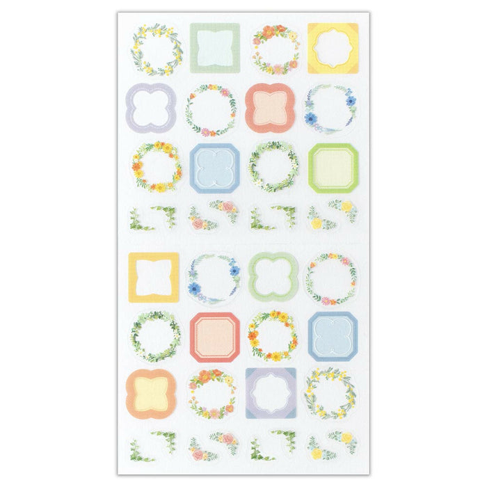 Notebook Clear Deco Stickers - Floral Frames