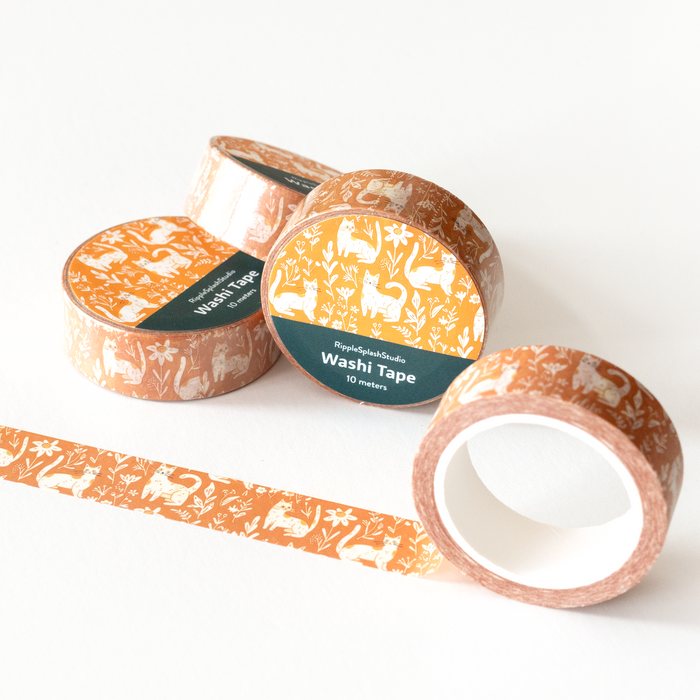 Whimsical Cats Washi Tape