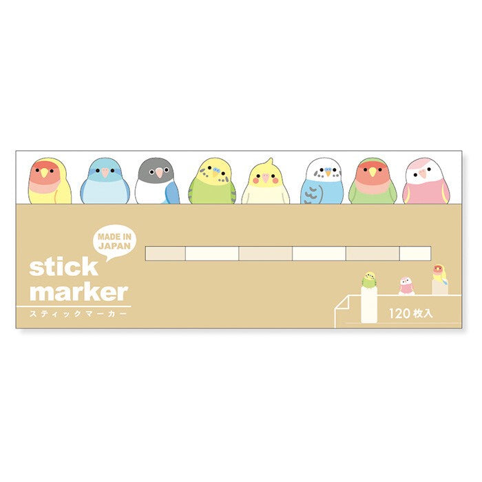 Sticky Note Page Flags - Parakeets