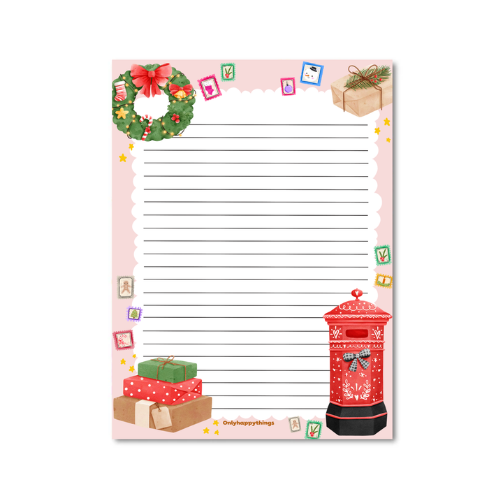 Christmas Mail Double-Sided A5 Notepad