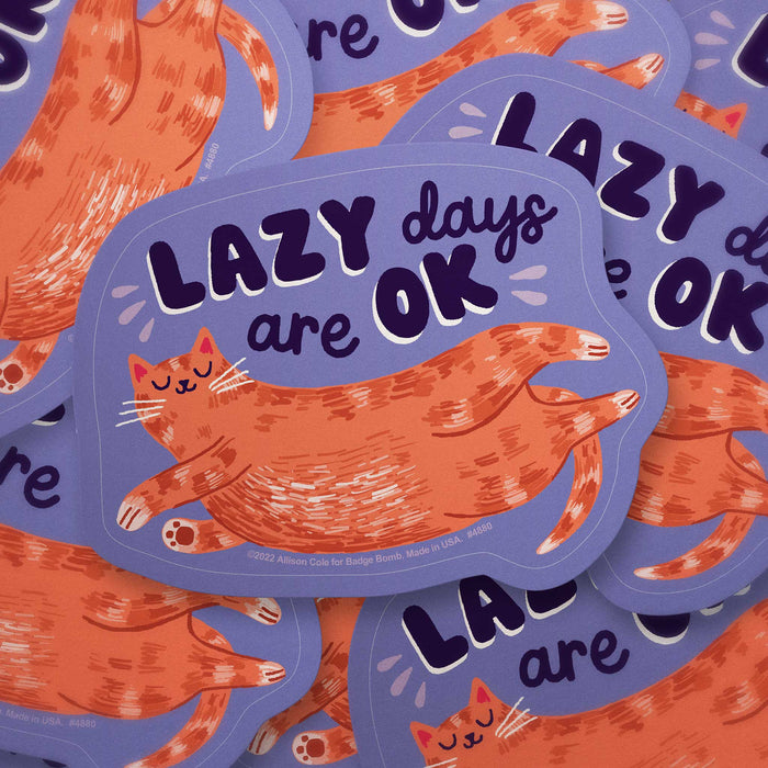 Lazy Days Are OK Vinyl Sticker
