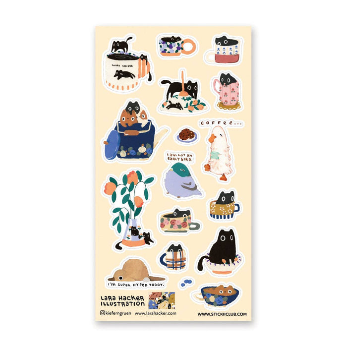 Sleepy Mornings Sticker Sheet