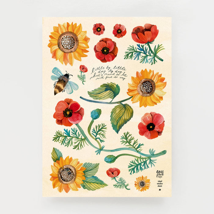 Washi Sticker Sheet — Sunflowers
