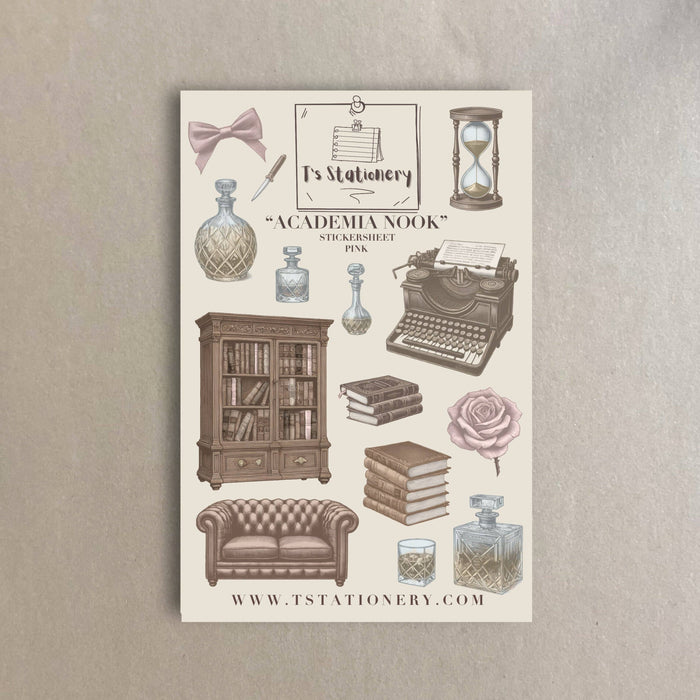Dark Academia Nook Sticker Sheet