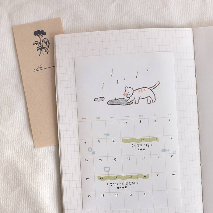 Monthly Plan Calendar Stickers - Cats