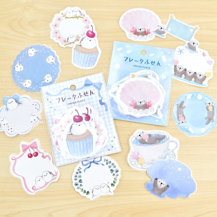 Milina x Papier Platz Flake Sticky Notes - Otter