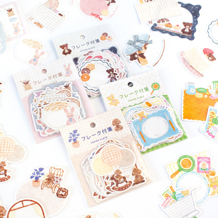 Nakauchi Waka x Papier Platz Flake Sticky Notes - Dog & Interior