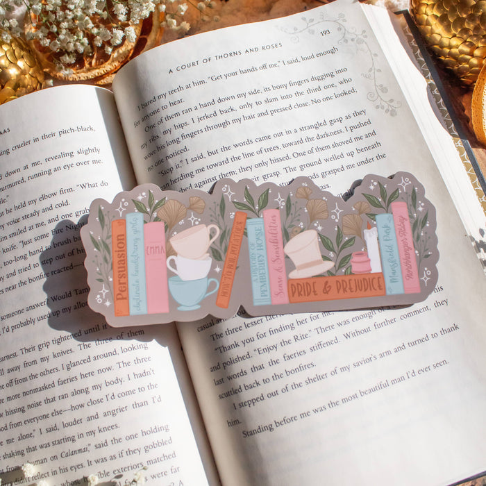 Jane Austen Bookshelf Bookmark