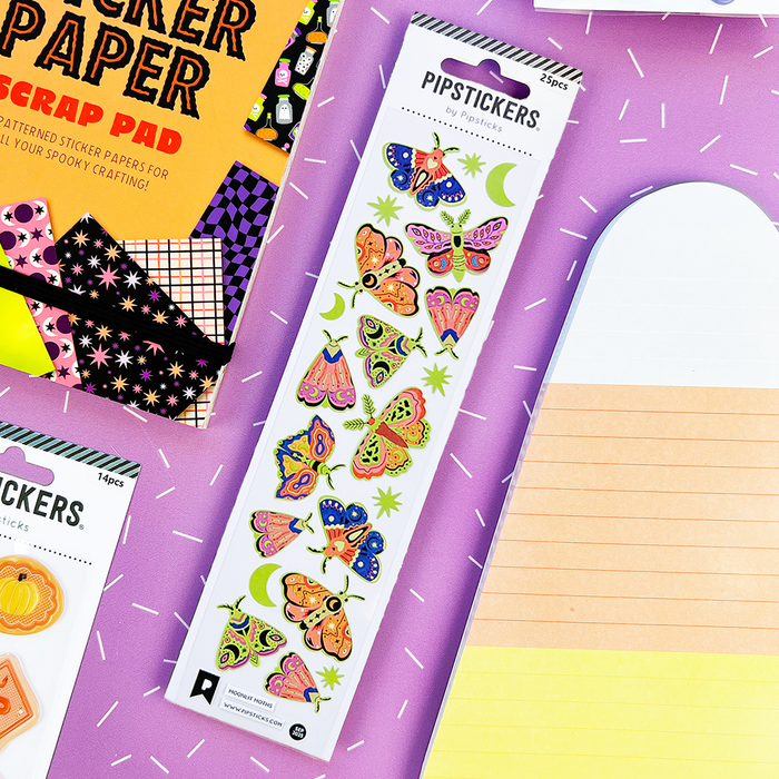 Moonlit Moths Glow-in-the-Dark Stickers