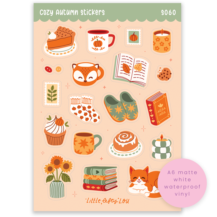 A6 Cozy Autumn Sticker Sheet