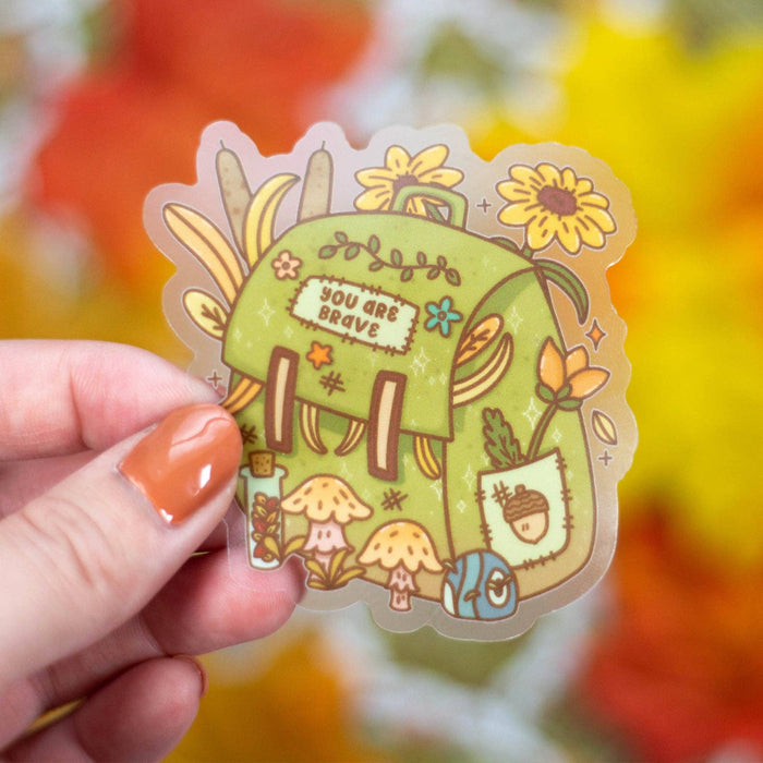 Nature Backpack Clear Vinyl Sticker