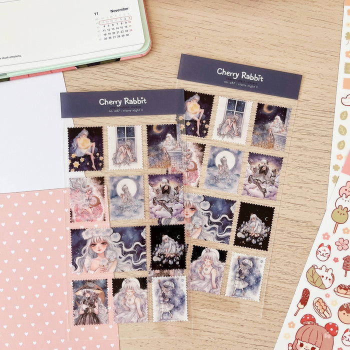 Starry Night II Clear Sticker Sheet