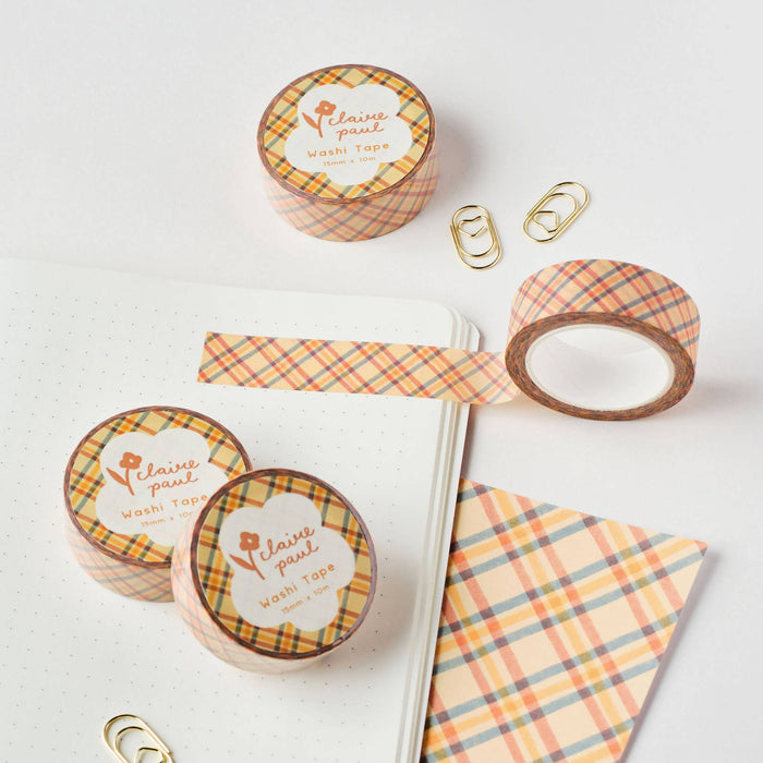Yellow Check Washi Tape