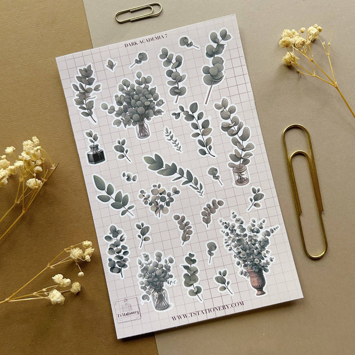 Dark Academia 7 Sticker Sheet