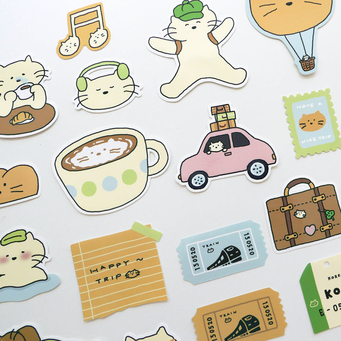 Travel Sticker Pack - Cat's Happy Trip