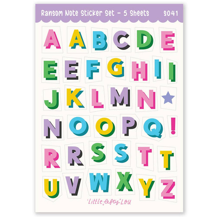 Ransom Note Sticker Set - 5 Sheets