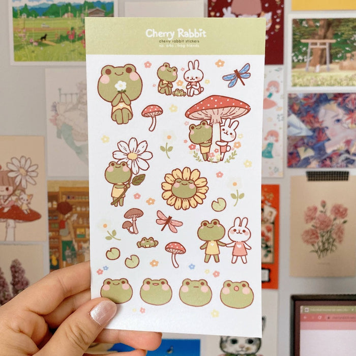 Frog Friends Washi Sticker Sheet