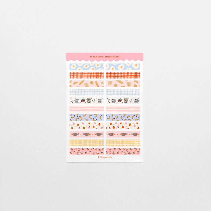 Foodie Tape Strips Sticker Sheet