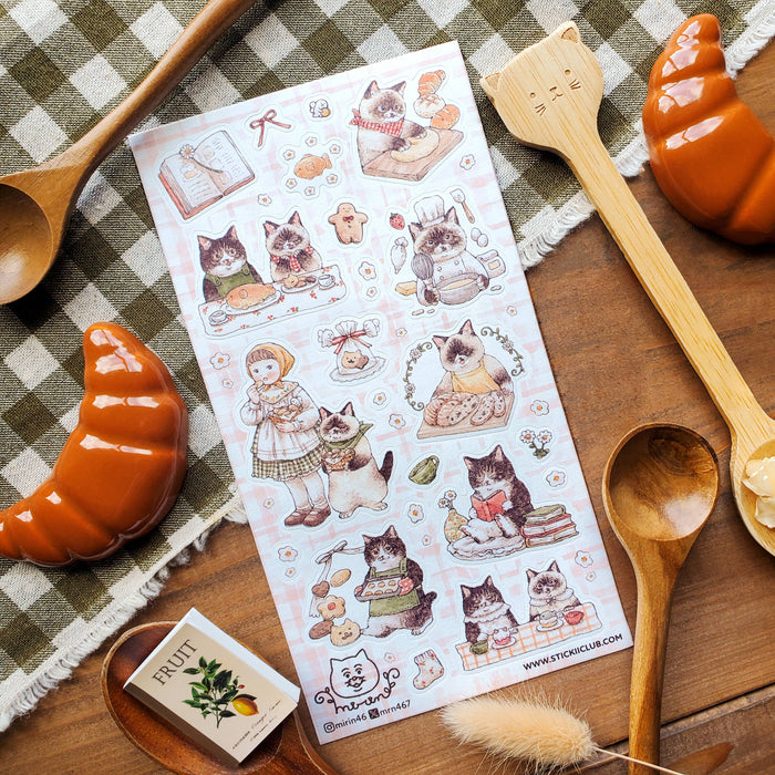 Pastry Chef Cats Sticker Sheet