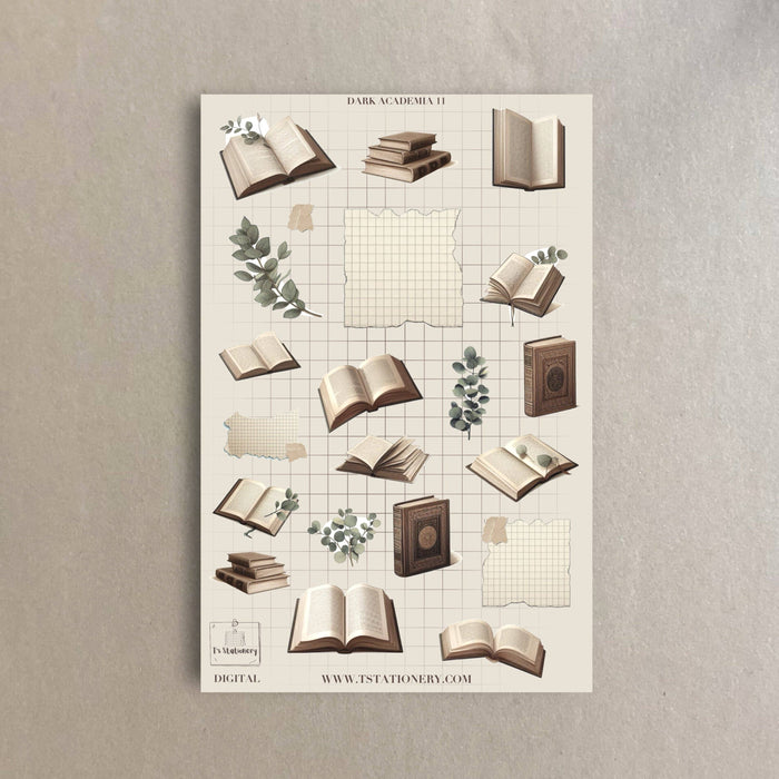 Dark Academia 11 Sticker Sheet