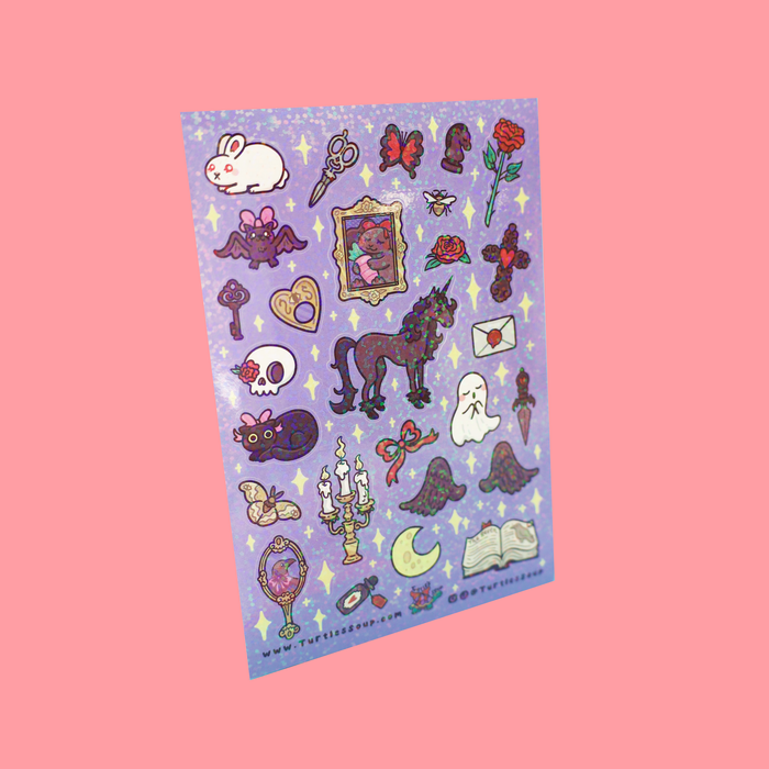 Goth Romance Vinyl Sticker Sheet