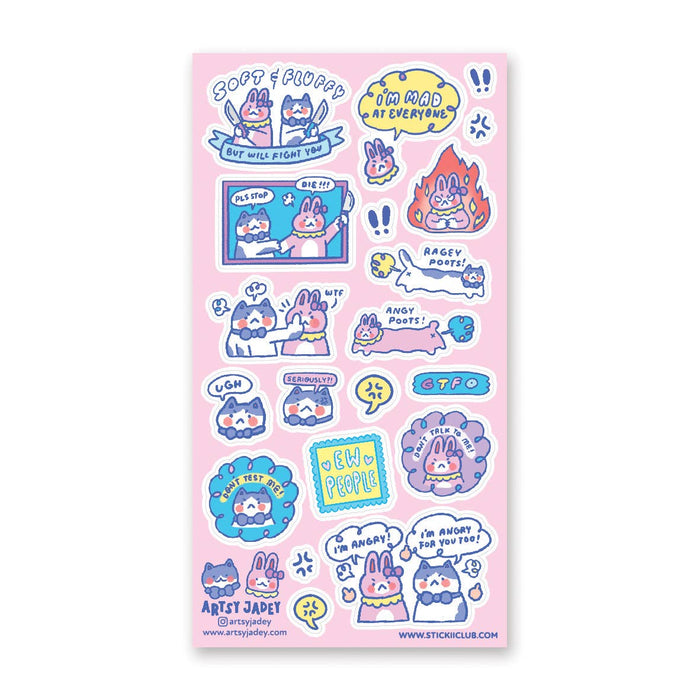 Rage Besties Sticker Sheet