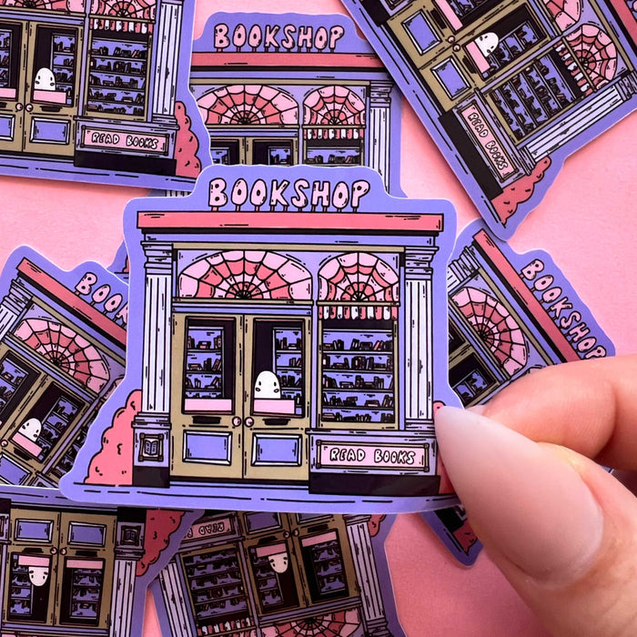 Bookstore Ghost Vinyl Sticker