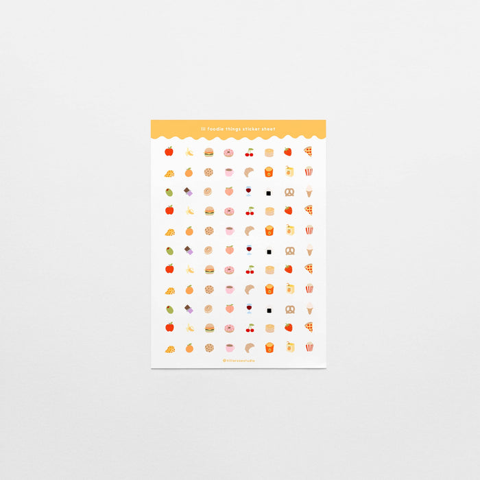 Lil Foodie Things Clear Sticker Sheet