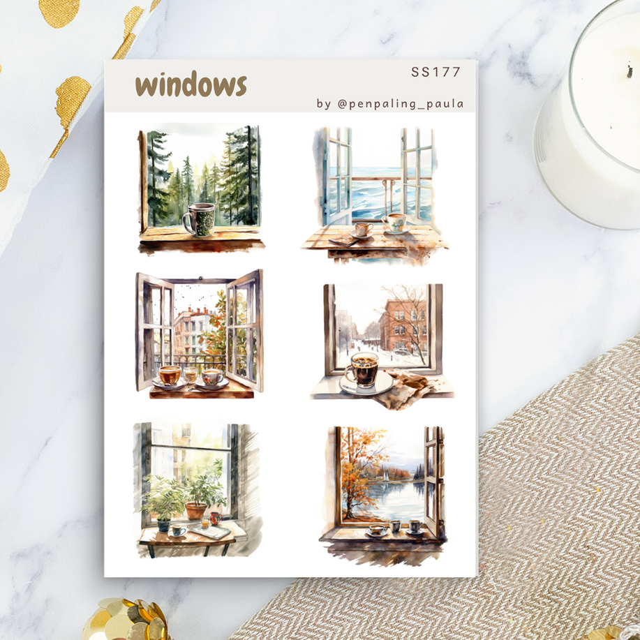 Window Sticker Sheet Windows - Sticker Sheet — WashiGang