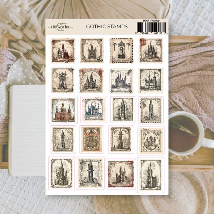 Gothic Stamps Sticker Sheet