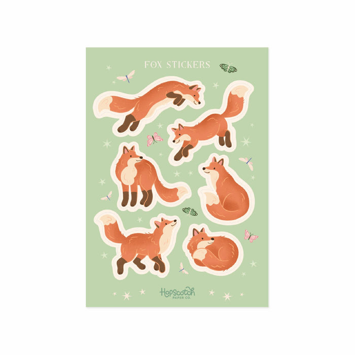 Foxes Sticker Sheet