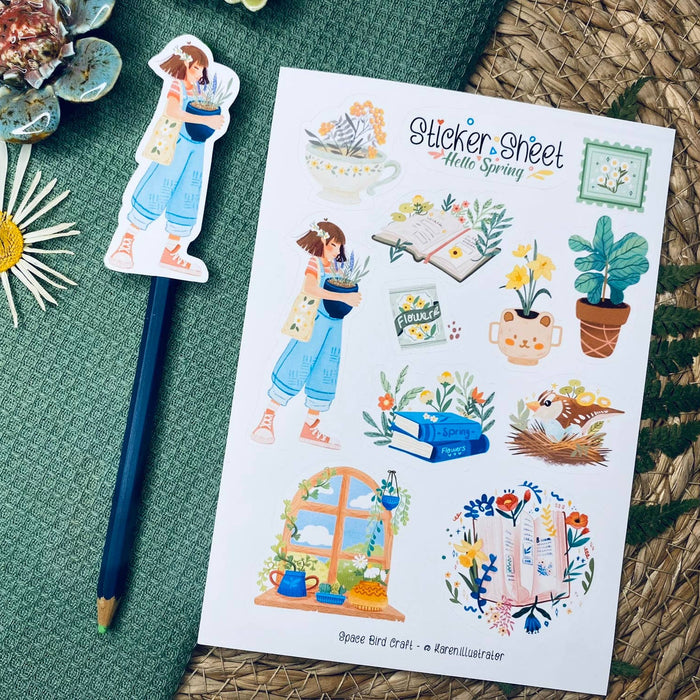 Hello Spring Sticker Sheet