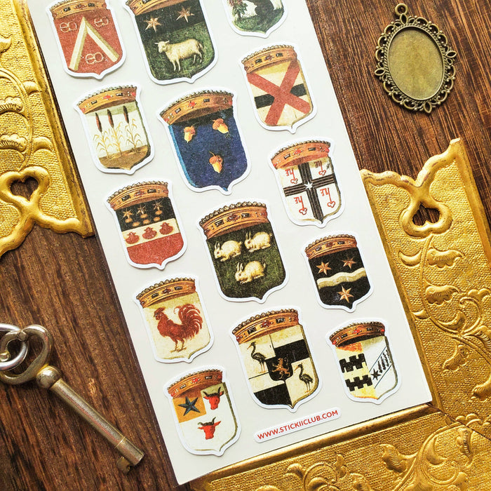 Heraldry Crests Sticker Sheet