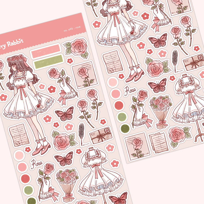 Rose Clear Sticker Sheet