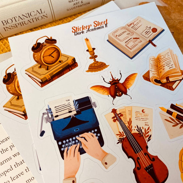 Dark Academia 2 Sticker Sheet