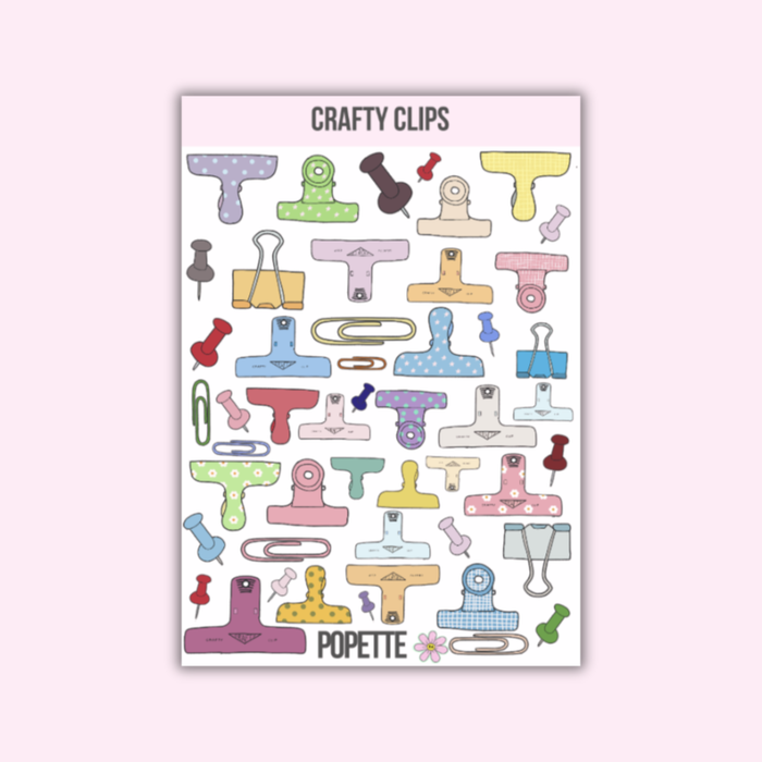 Crafty Clips A5 Sticker Sheet