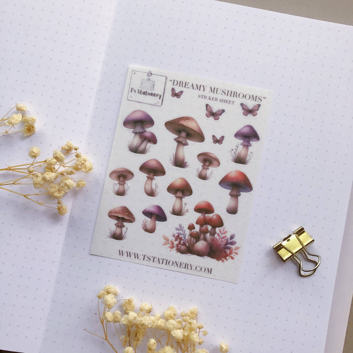 Dreamy Mushrooms Mini Washi Sticker Sheet
