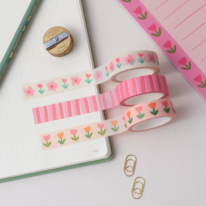 Tulip and Daisies Washi Tape
