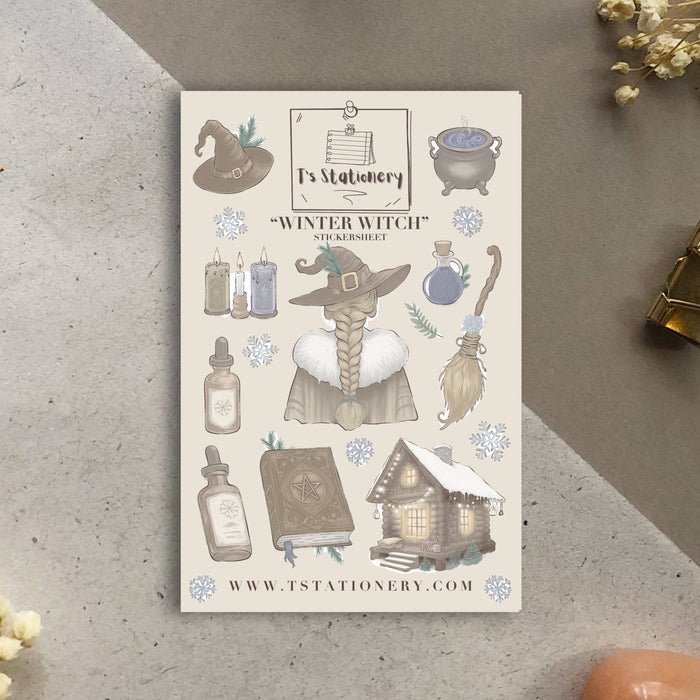 Winter Witch Sticker Sheet